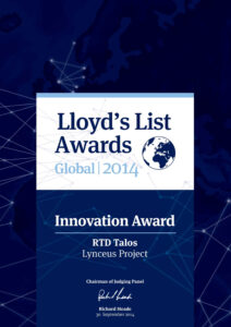 LLoyd's List Awards for Lynceus project